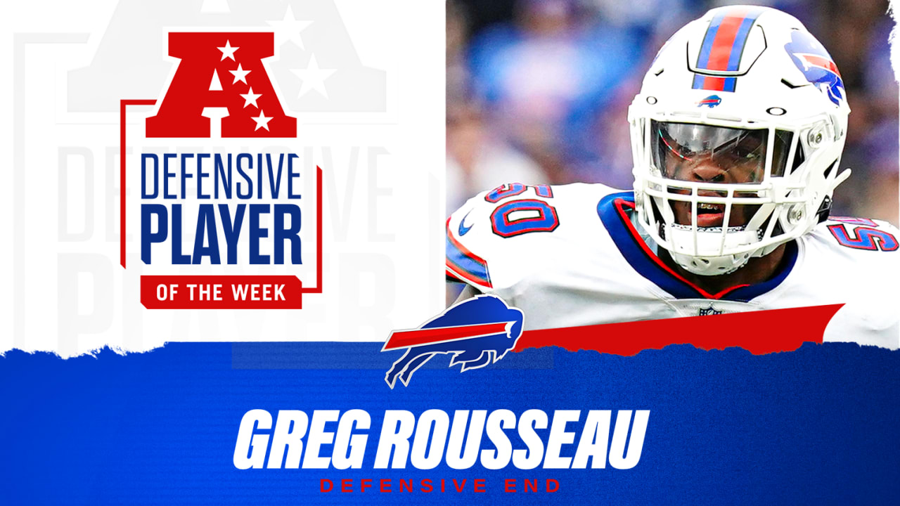 Rookie Greg Rousseau named AFC Defensive Player of the Week