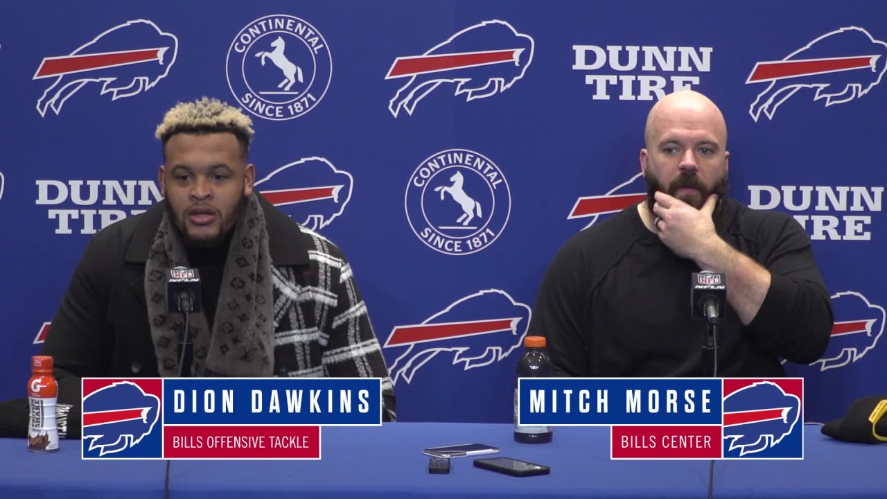 Buffalo Bills offensive tackle Dion Dawkins hosts a roundtable after the  Buffalo mass shooting with current and former Bills players