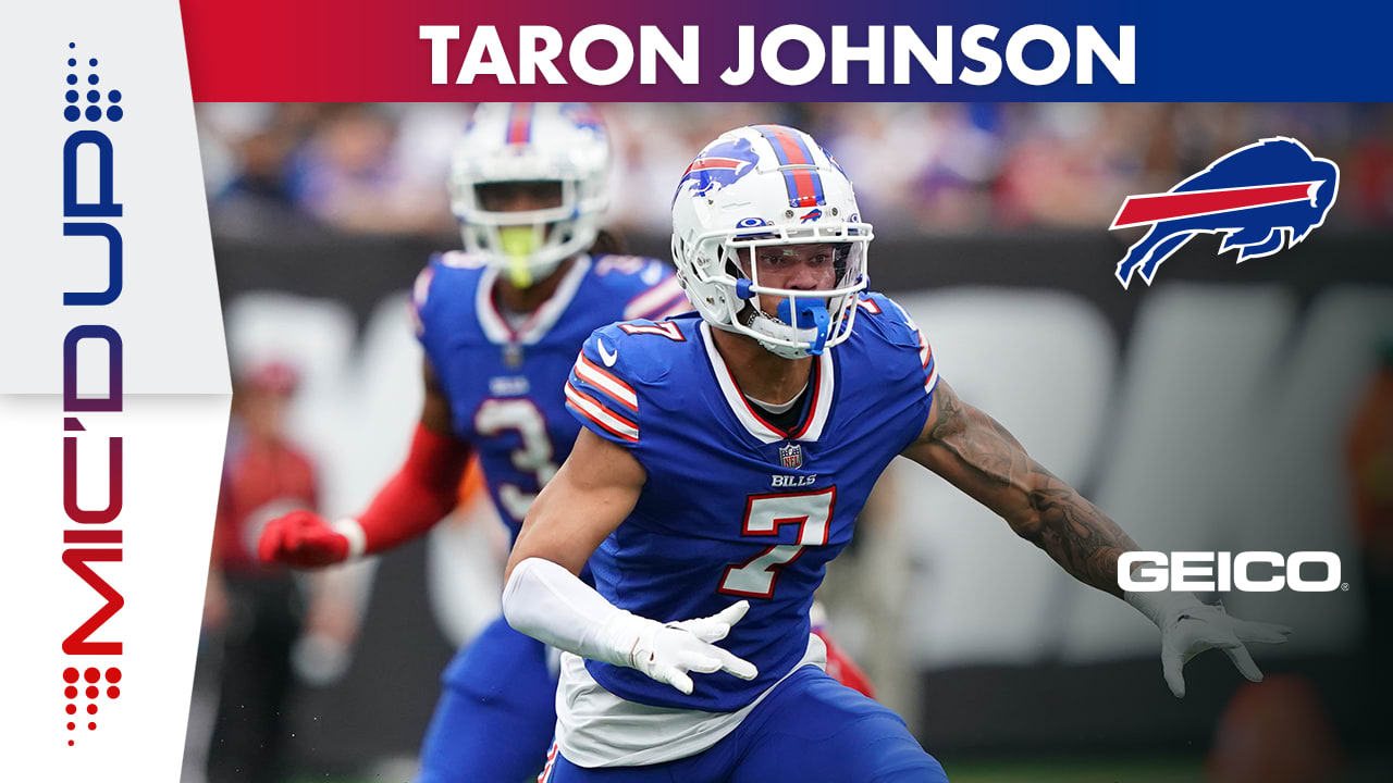 Buffalo Bills cornerback Taron Johnson (7) looks on during the