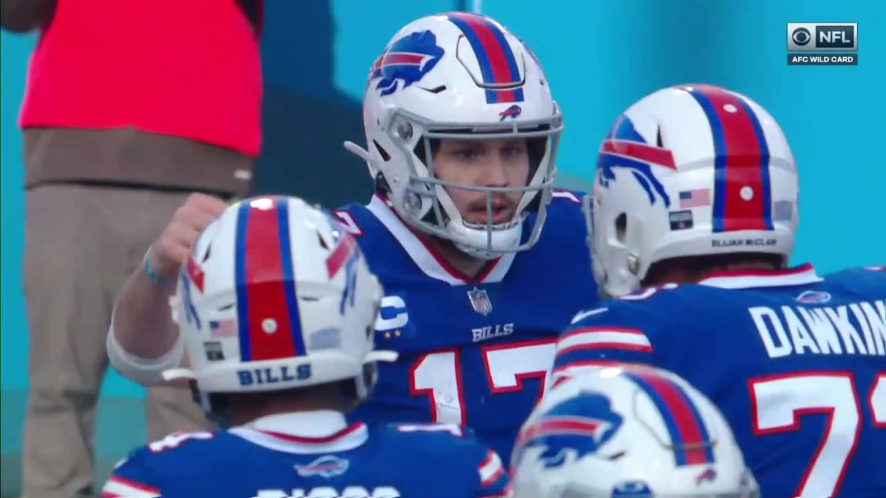 Buffalo Bills quarterback Josh Allen (17) and Indianapolis Colts  quarterback Philip Rivers (17) greet each other after the coin toss before  an NFL wild-card playoff football game, Saturday, Jan. 9, 2021, in