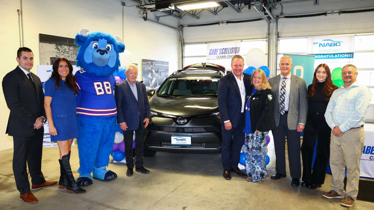 Gabe's Collision provides refurbished vehicle to this special Bills fan