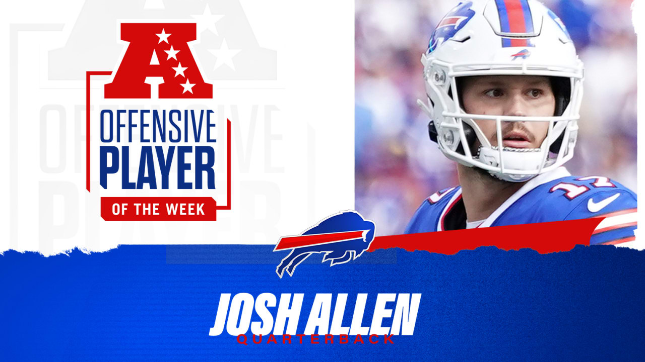Buffalo Bills quarterback Josh Allen named AFC Offensive Player of the Week