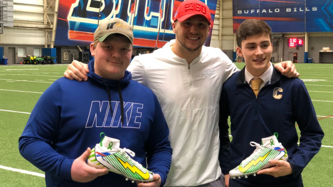 Josh Allen Autographed Picture and Bills Cap