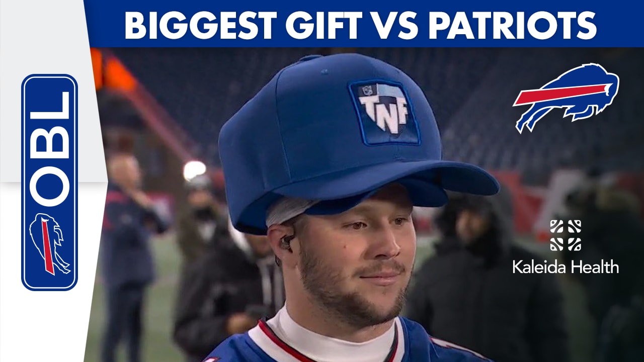 Biggest Gift: Josh Allen Sports Fitz Jersey and TNF 'Big Hat