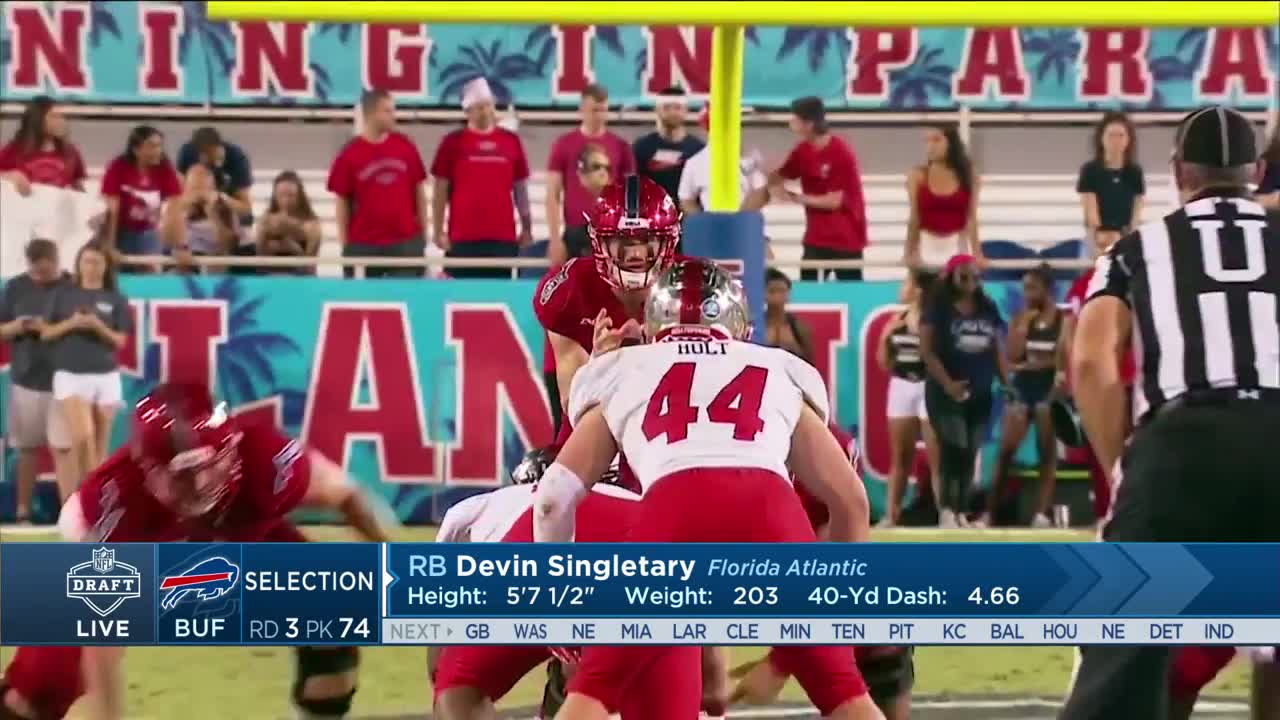 Football's Devin Singletary Drafted by the Buffalo Bills - Florida