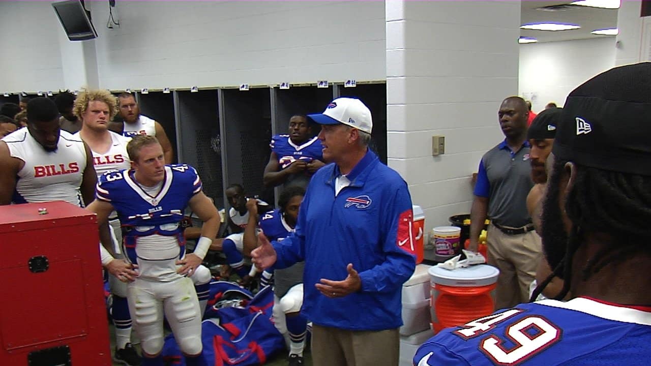 Watch: Josh Allen gets emotional in postgame locker room speech