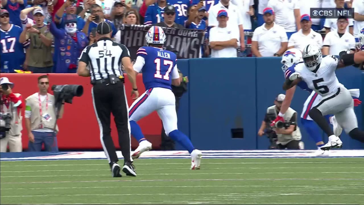 Bills' Josh Allen finds Dawson Knox for touchdown while falling down