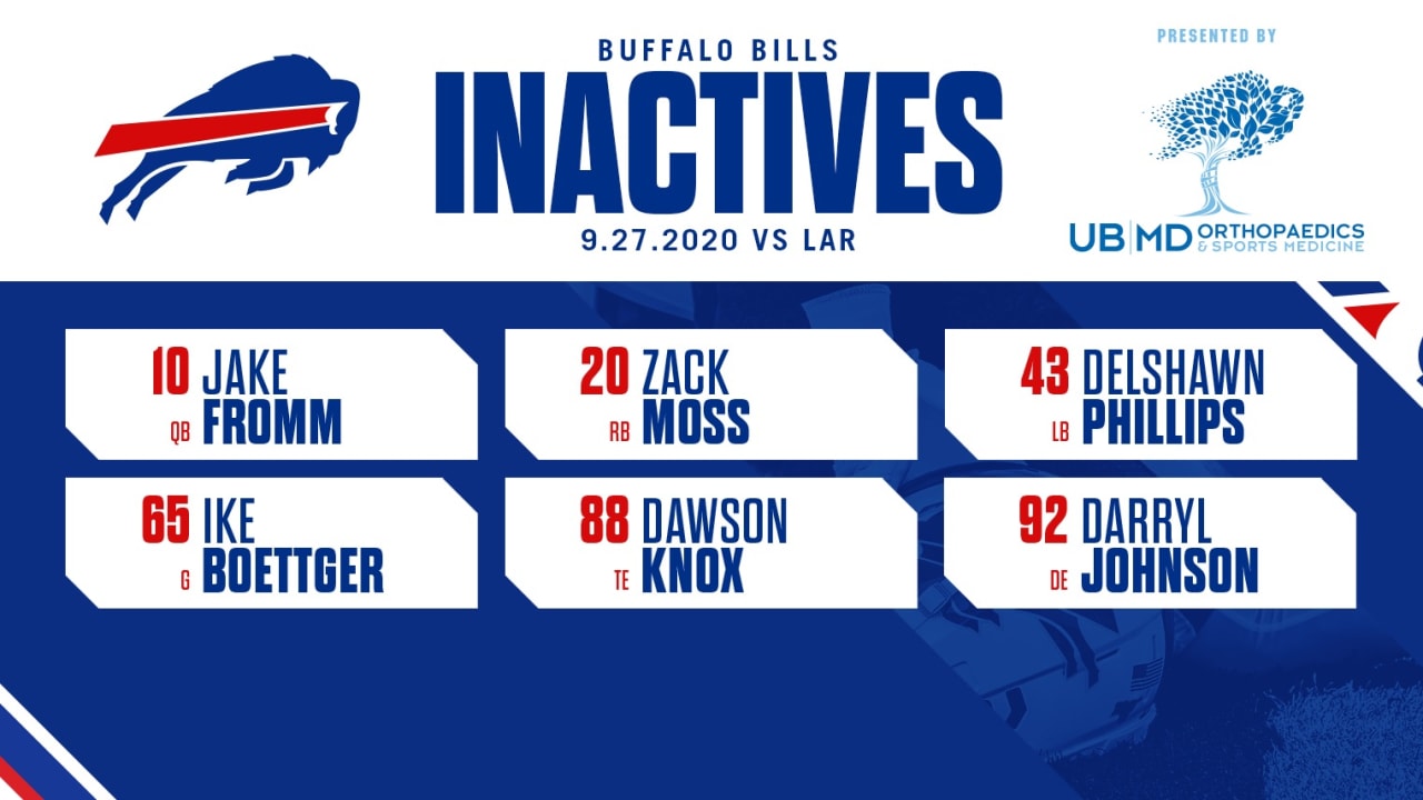 Steelers dress 5 RBs vs. Buffalo Bills as all 3 Edmunds brothers dress,  JuJu Smith-Schuster sits out: inactives report 