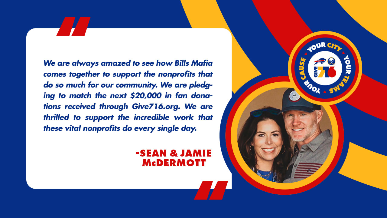 Sean and Jamie McDermott to match $20,000 in fan donations during Give 716