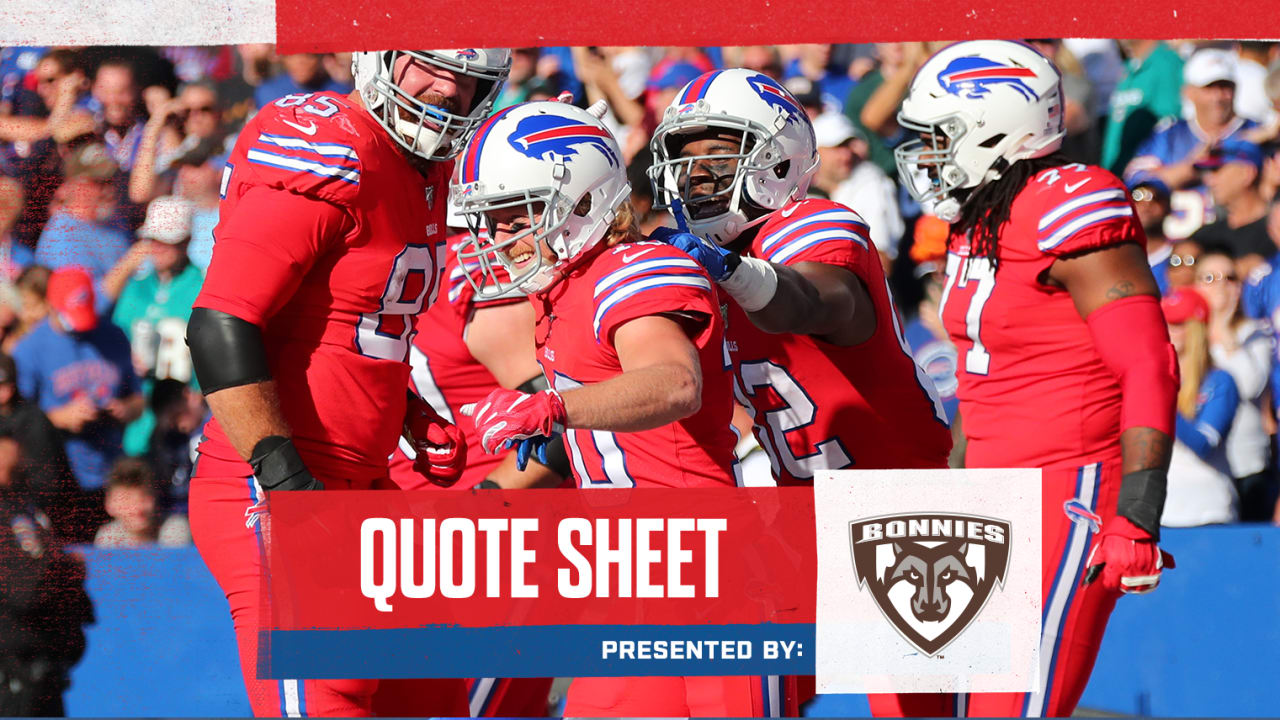 Bills credit ingame adjustments in win over Miami Quote Sheet