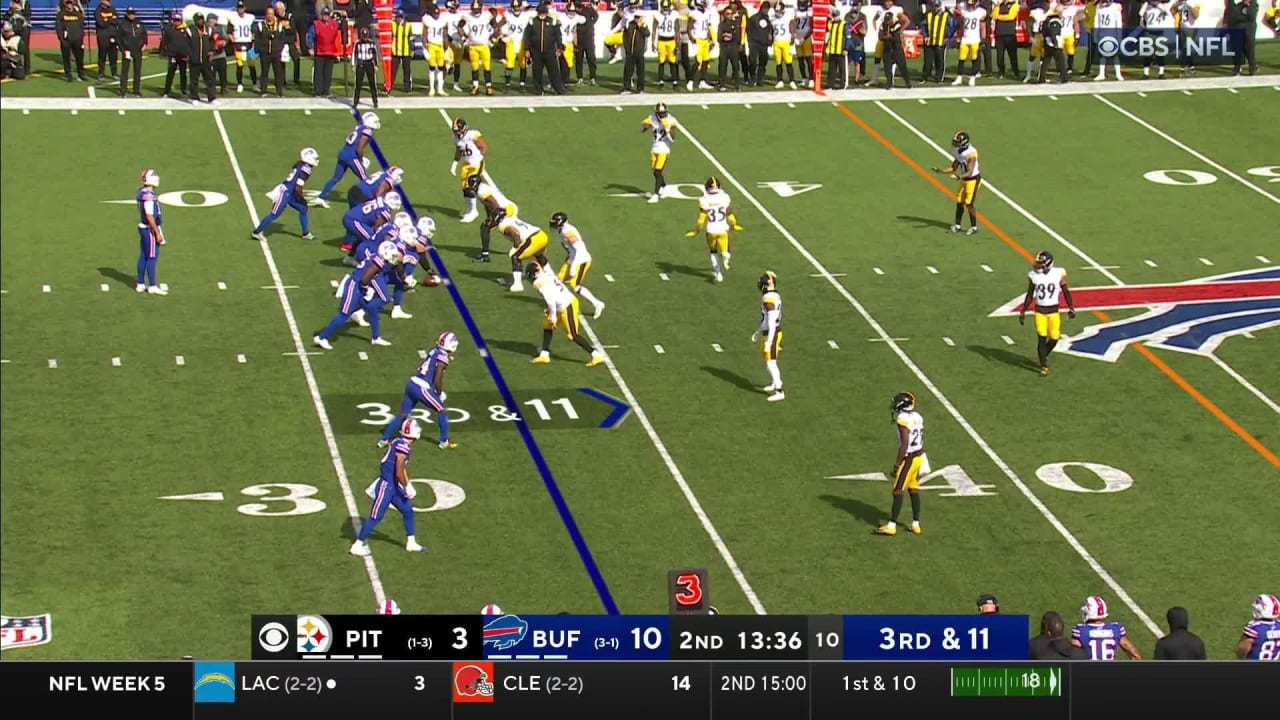 Josh Allen locates a WIDE open Quintin Morris for 26yard catch and run