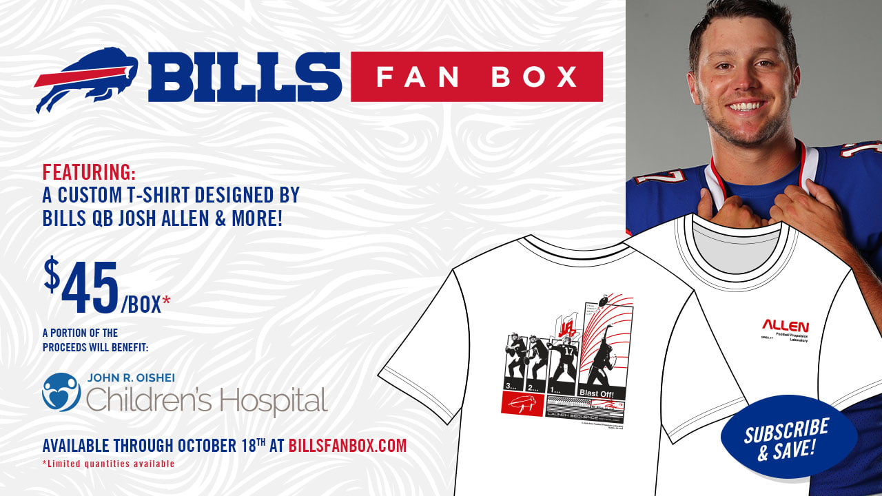 Josh Allen 'Blast Off' T-shirt available now as part of Bills Fan Box