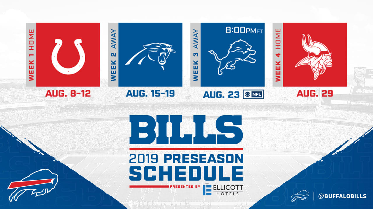 Bills 2019 preseason schedule opens and 