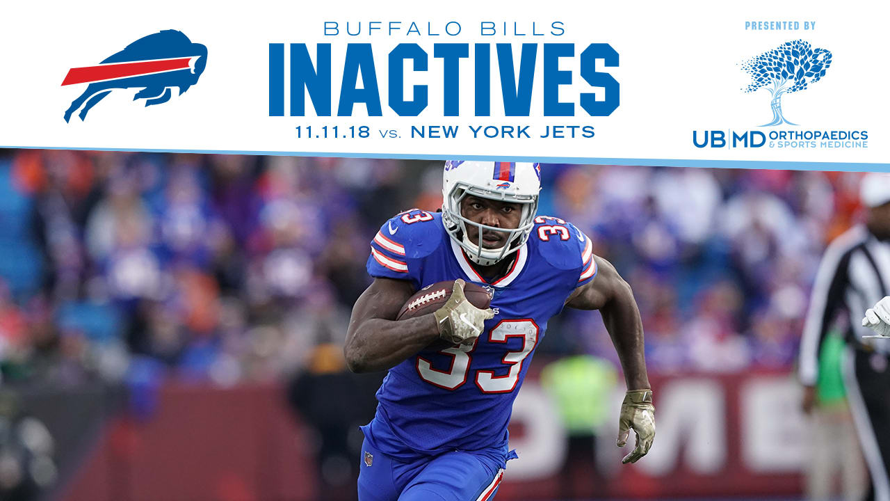 Buffalo Bills vs. New York Jets: Game day inactives