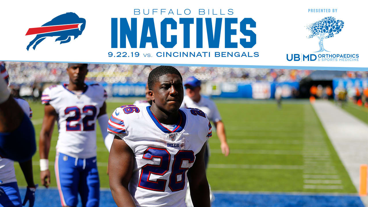 Bills at Bengals: Game day inactives