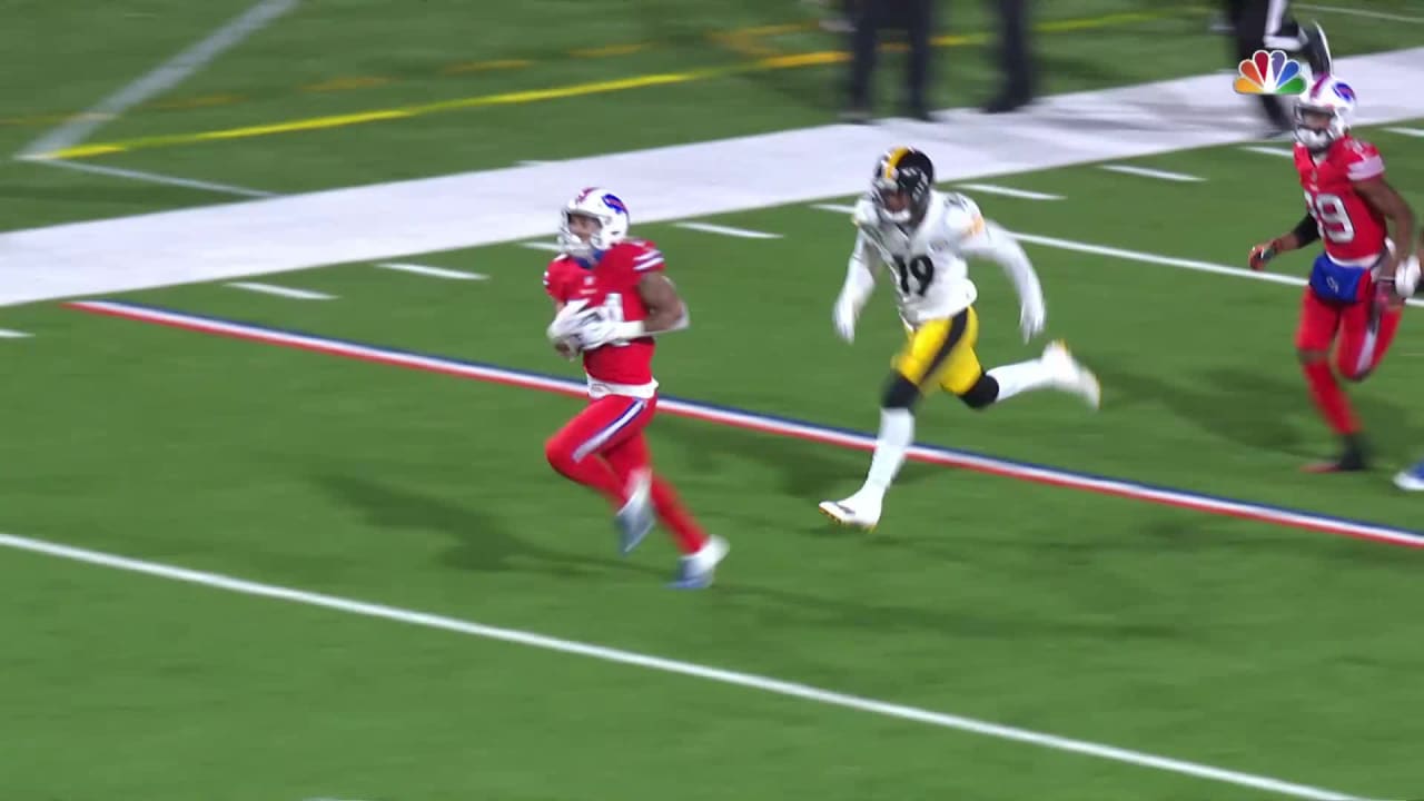 Taron Johnsons 51 Yard Interception Touchdown Bills Vs Steelers 