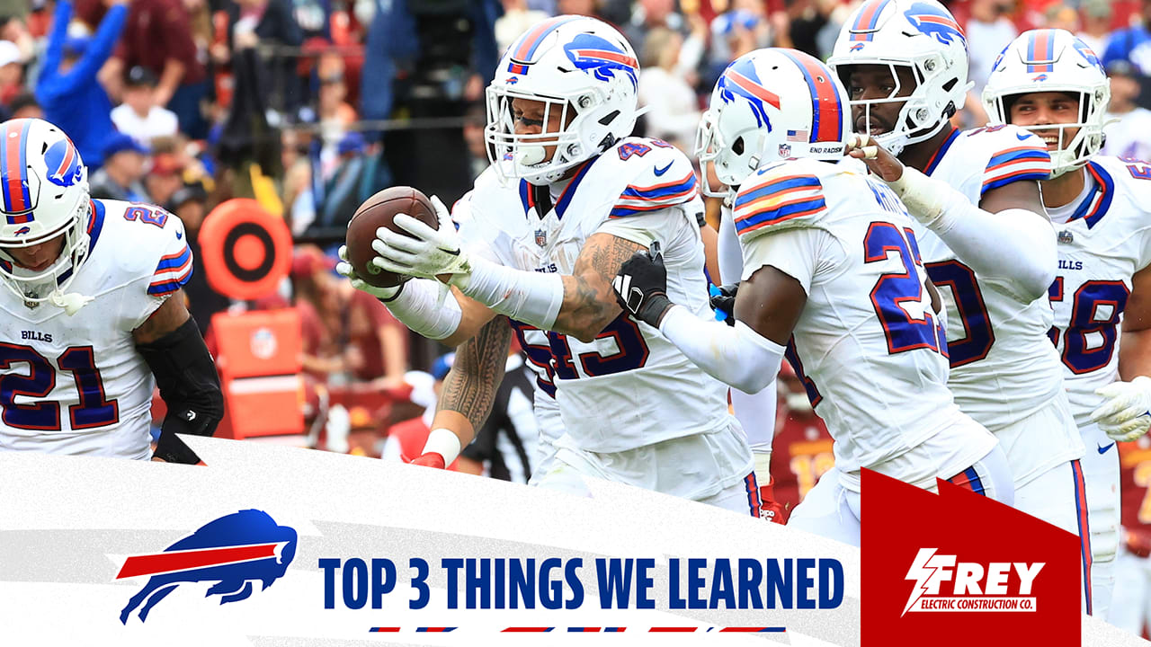 Top 3 things we learned from Bills at Commanders Week 3
