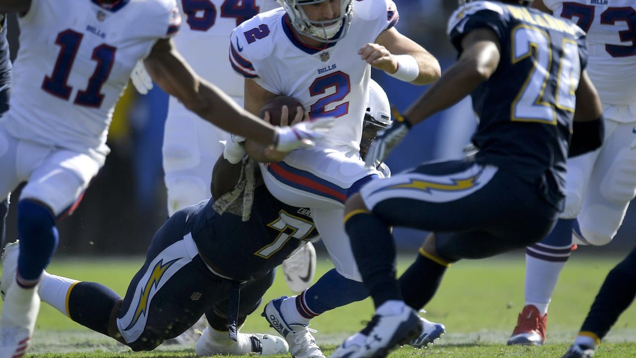 Chargers pick off Peterman 5 times in 54-24 win over Bills