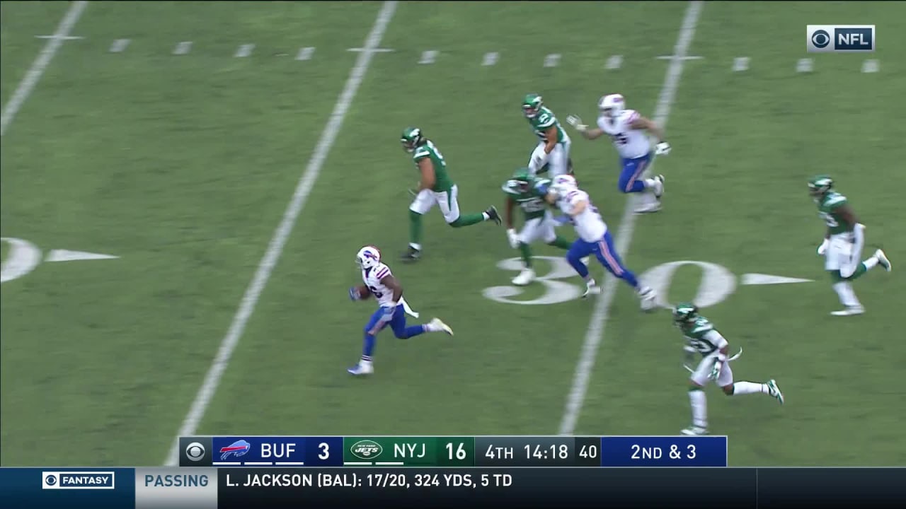 Devin Singletary bursts clear on 33-yard TD run for the Buffalo