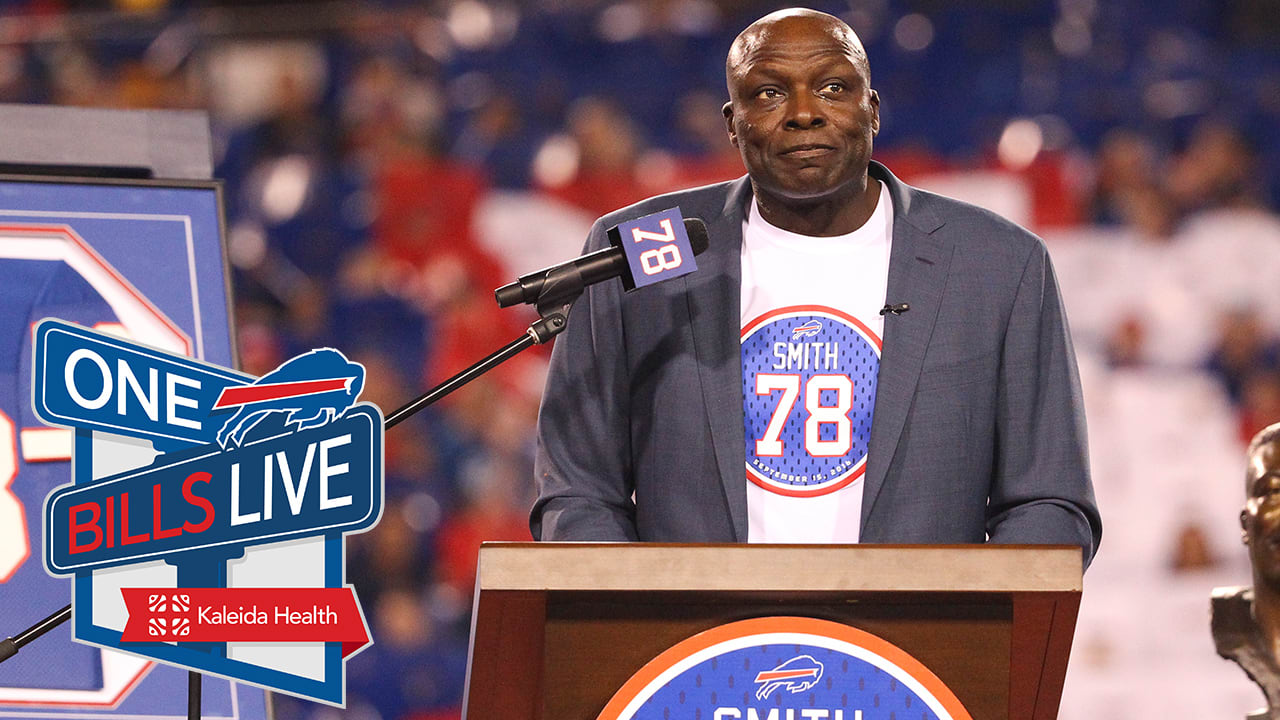 FOCO Releases Bruce Smith Buffalo Bills Retired Pro Gate Series Bobblehead  - Banged Up Bills