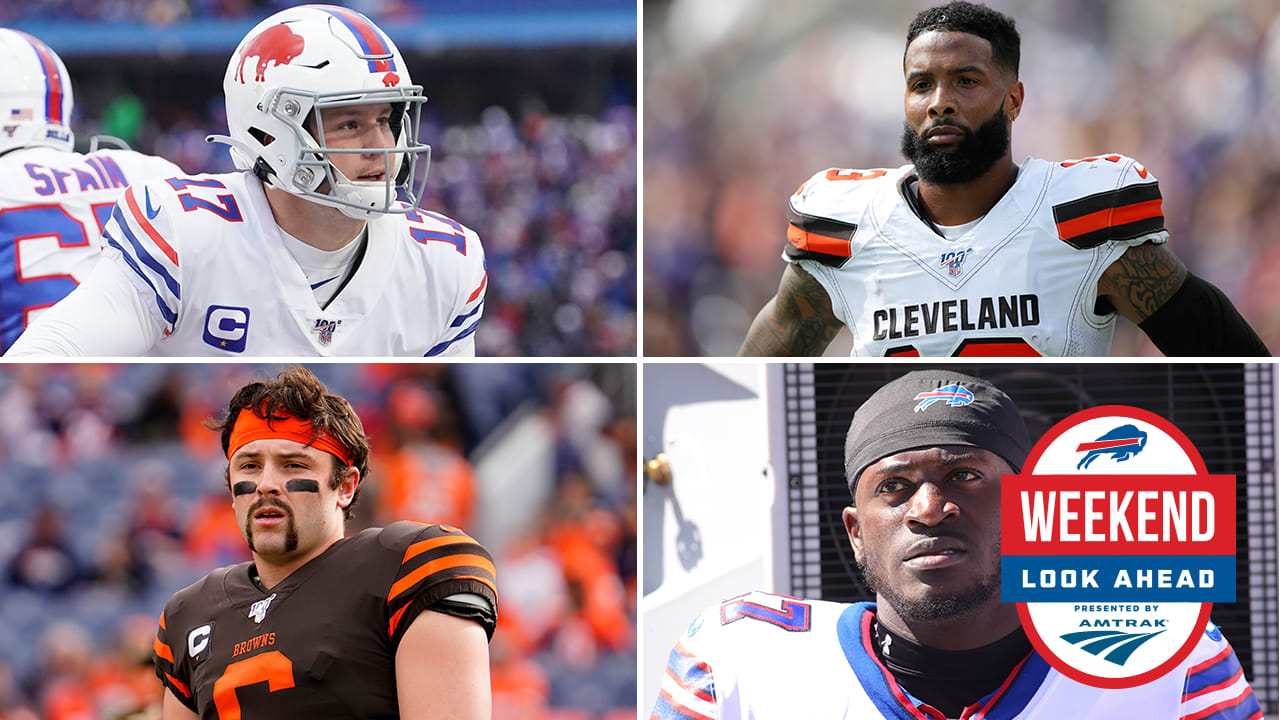 Josh Allen and Baker Mayfield will face off for the first time in this key  AFC matchup in Week 10.