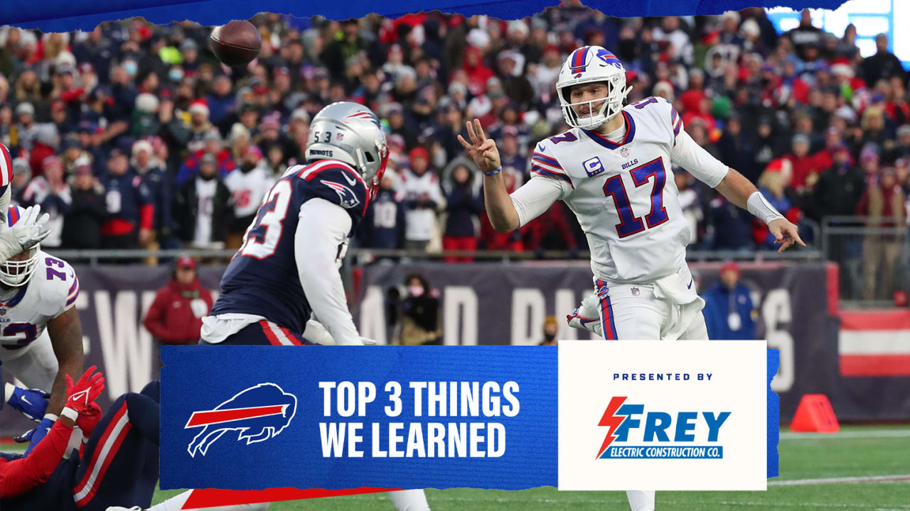 Top 3 things we learned from Bills vs. Patriots