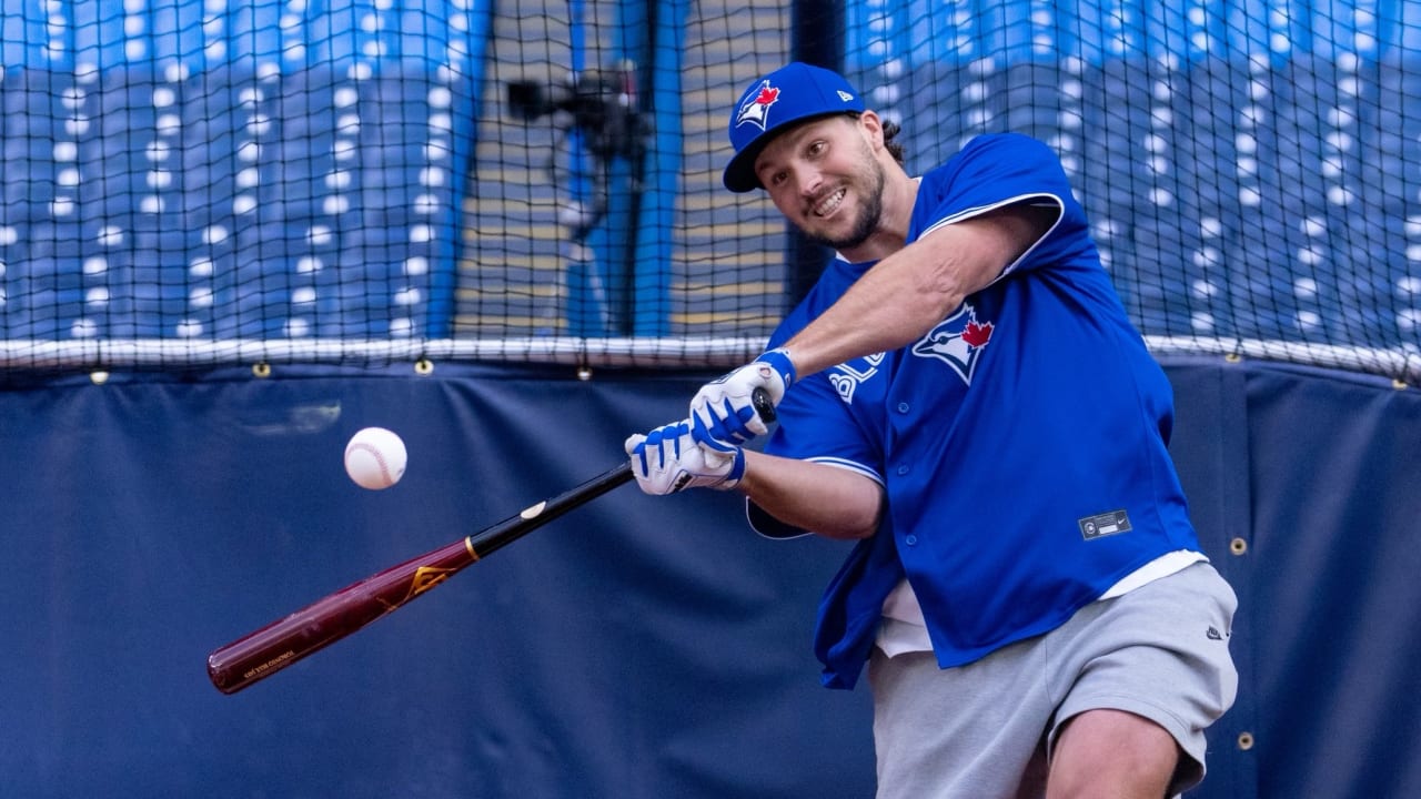 Crushin' it Best photos of Josh Allen taking batting practice before
