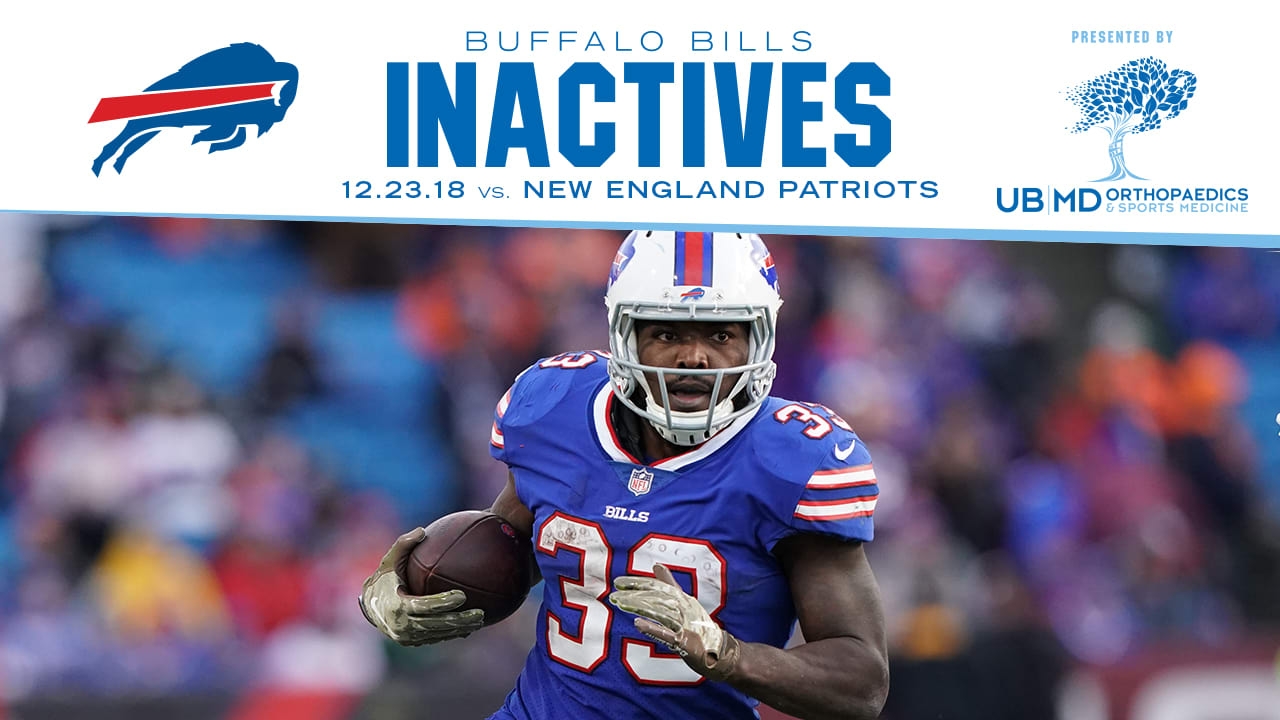 Bills vs. Patriots: Game day inactives