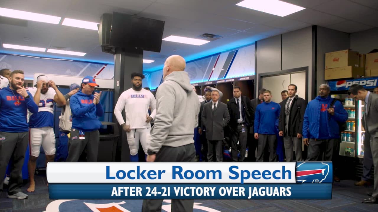 Watch: Josh Allen gets emotional in postgame locker room speech