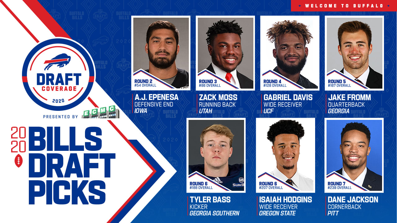 2020 NFL Draft: QB Jake Fromm, WR Gabriel Davis and WR Isaiah Hodgins close  out the Bills draft class