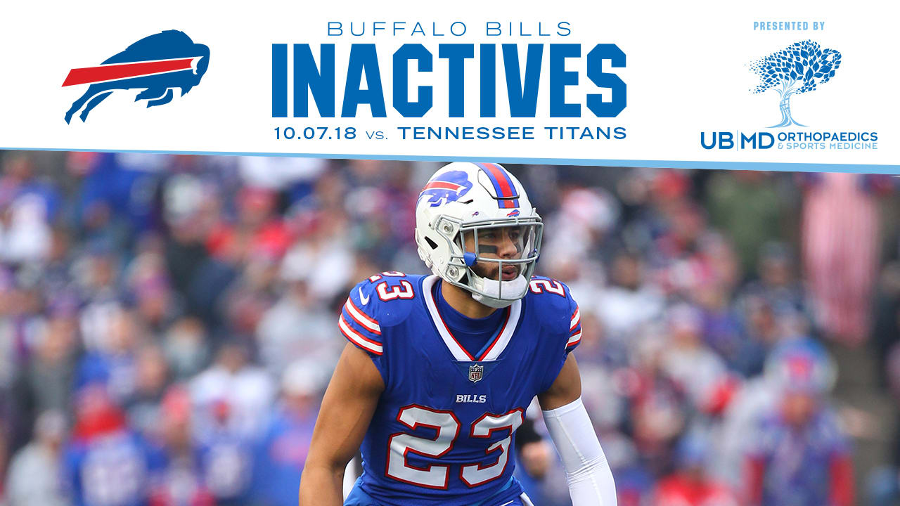 Bills vs. Titans: Game day inactives