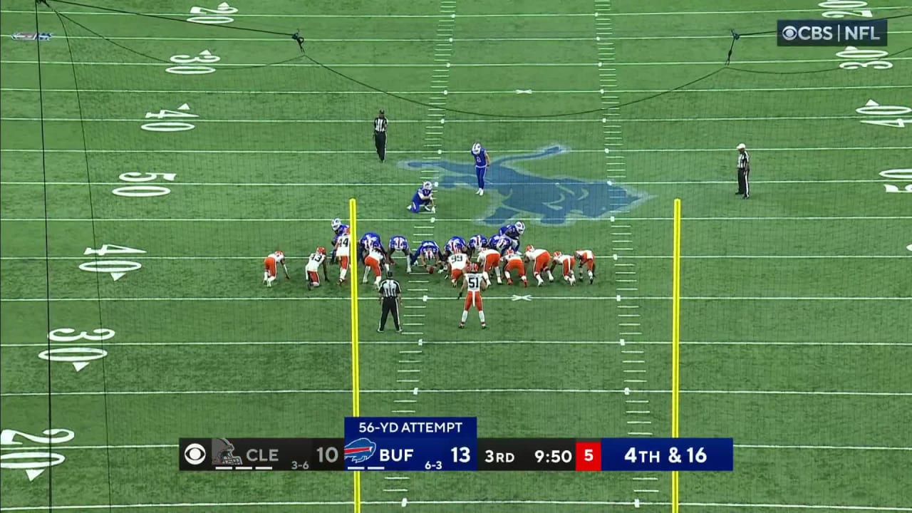 Buffalo Bills kicker Tyler Bass' 56-yard FG has a LOT of room to spare