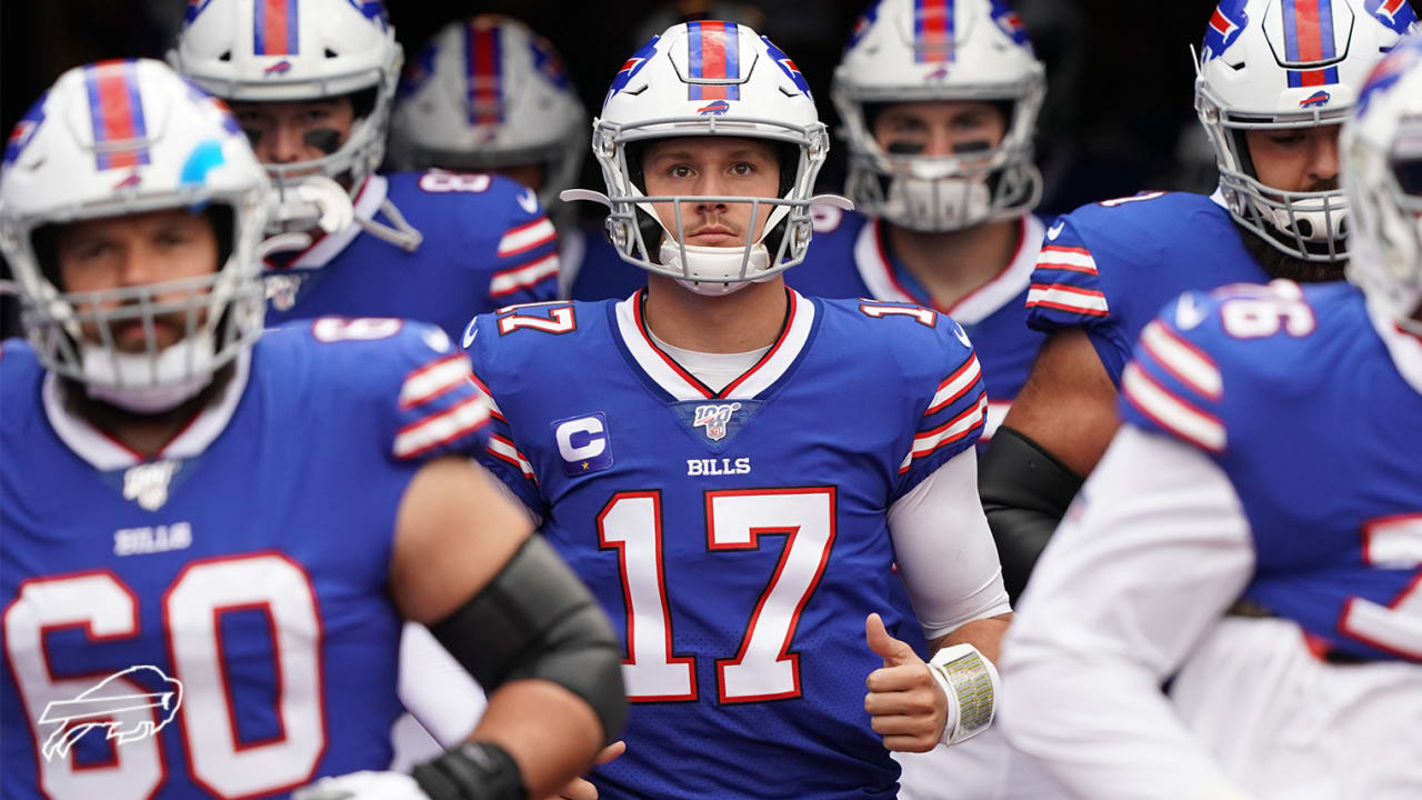 Buffalo Bills' Dion Dawkins lines-up during the first half of an NFL  wild-card playoff football game against the Miami Dolphins, Sunday, Jan.  15, 2023, in Orchard Park, N.Y. (AP Photo/Jeffrey T. Barnes