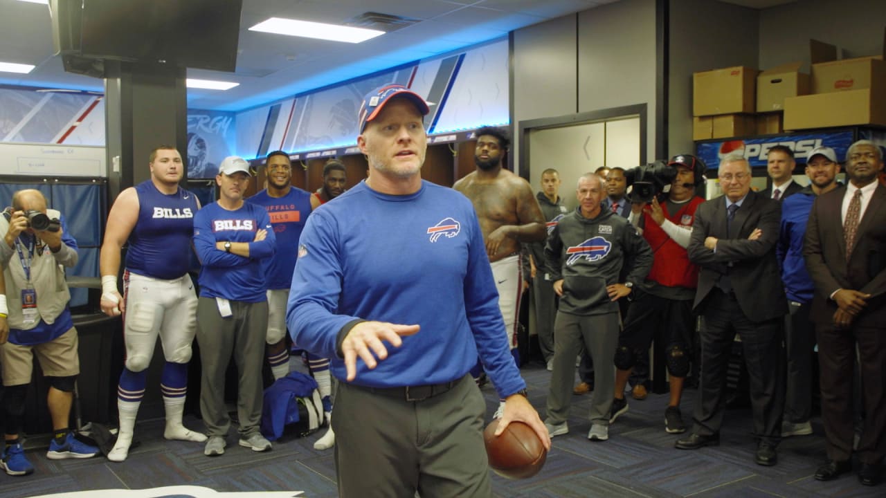 Watch: Josh Allen gets emotional in postgame locker room speech