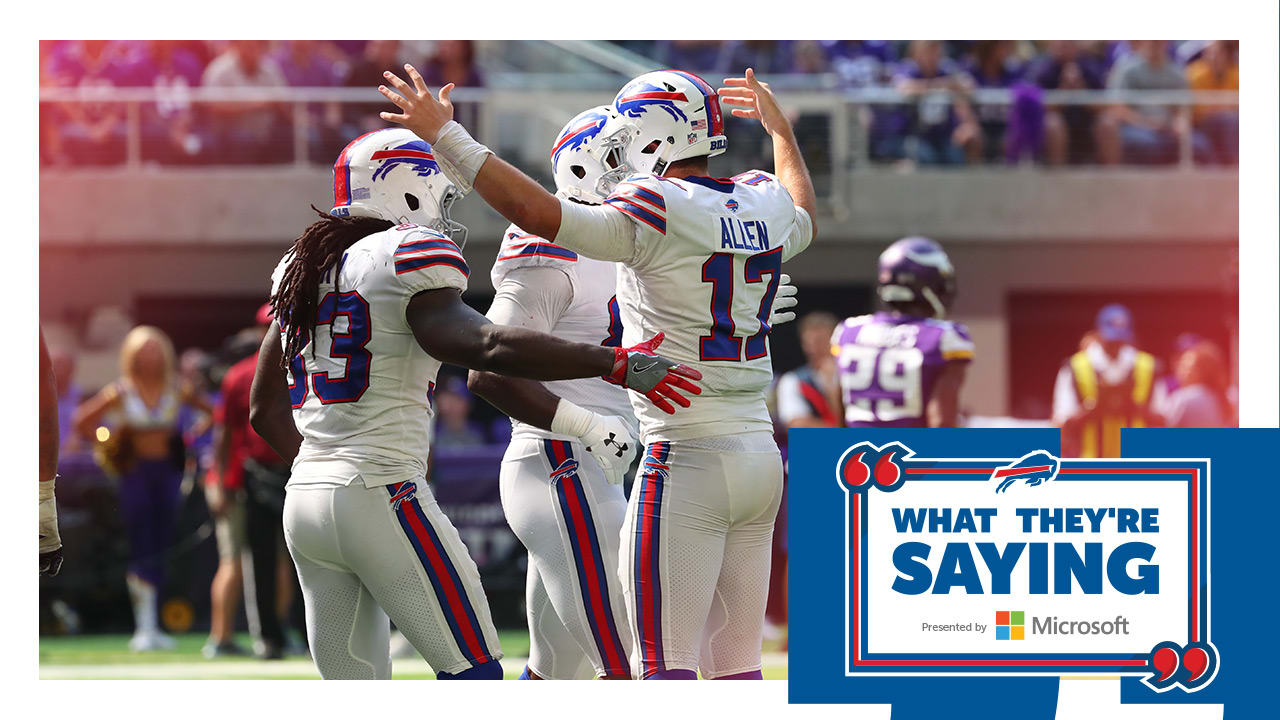 What they're saying: Bills gain confidence in big road victory