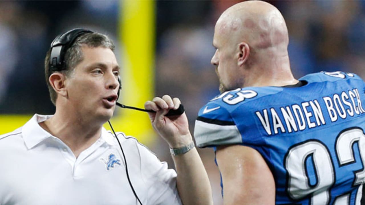 Detroit Lions defensive end Kyle Vanden Bosch is seen on the