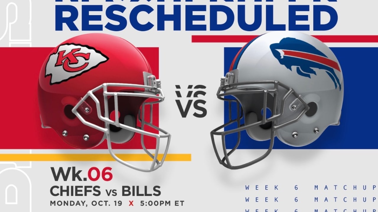 NFL announces schedule change for Bills vs. Chiefs in Week 6