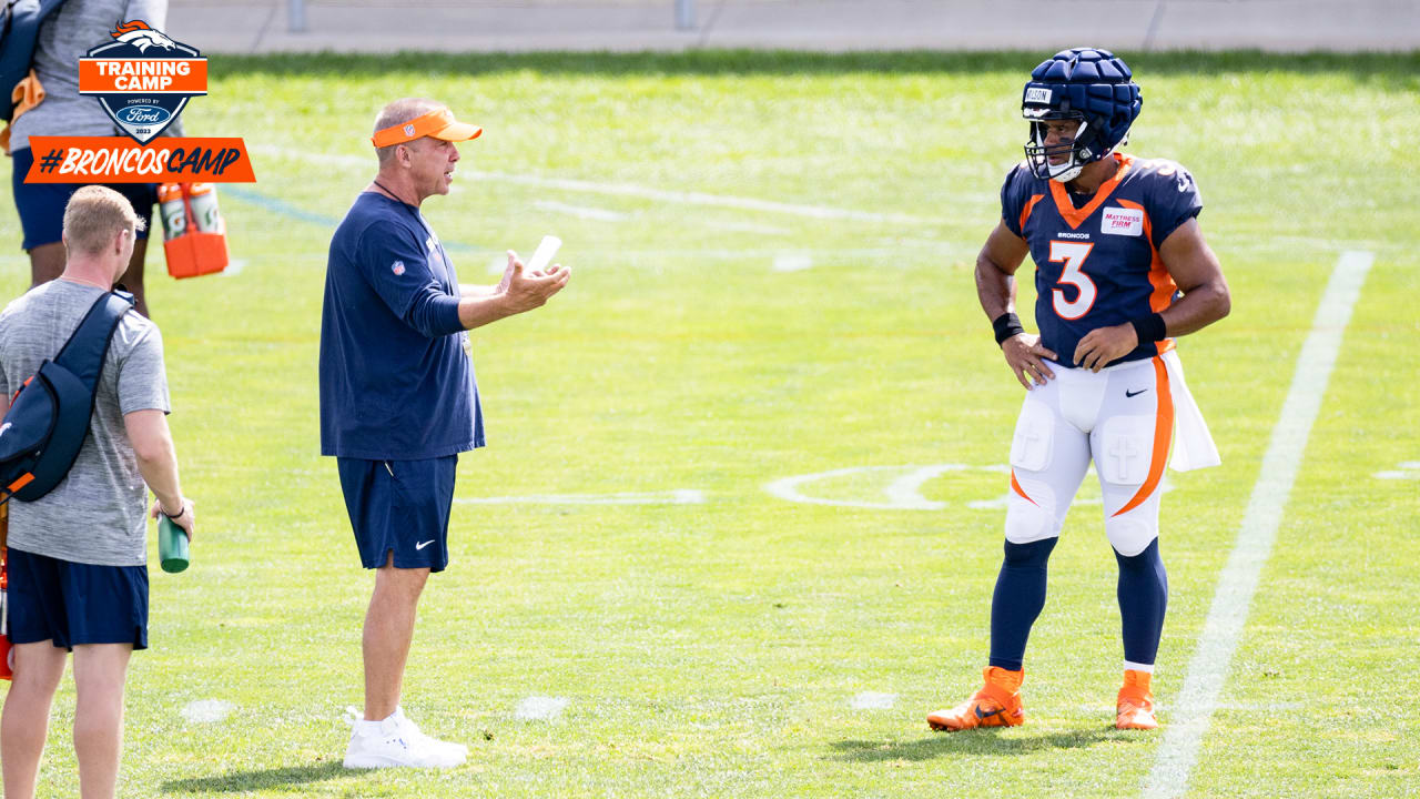 Denver Broncos linebacker Christopher Allen (45) stands on the sideline  during an NFL football game against the San Francisco 49ers, Saturday, Aug  19, 2023, in Santa Clara, Calif. (AP Photo/Scot Tucker Stock