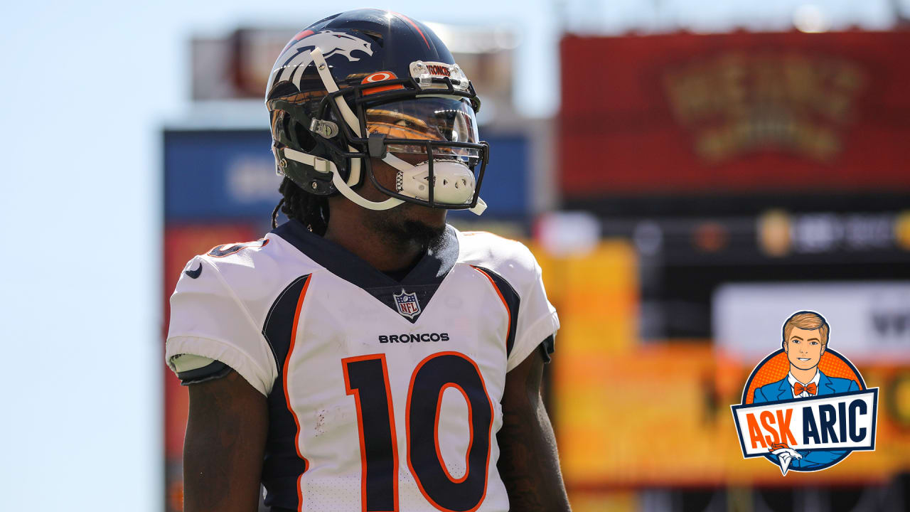 How does KJ Hamler's injury impact the Denver Broncos trade plans for Jerry  Jeudy & Courtland Sutton 