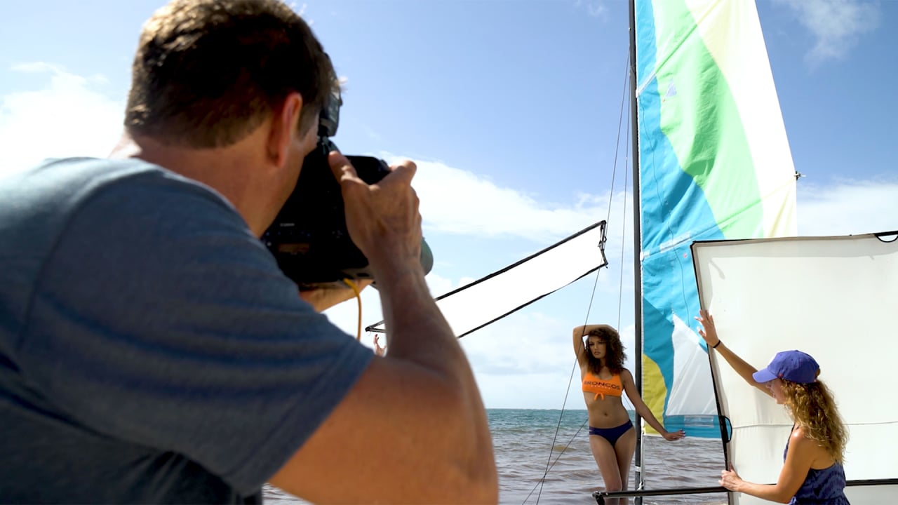 Denver Broncos Cheerleaders - Rookie Annie shooting in a Hush Los Angeles  swimsuit! 