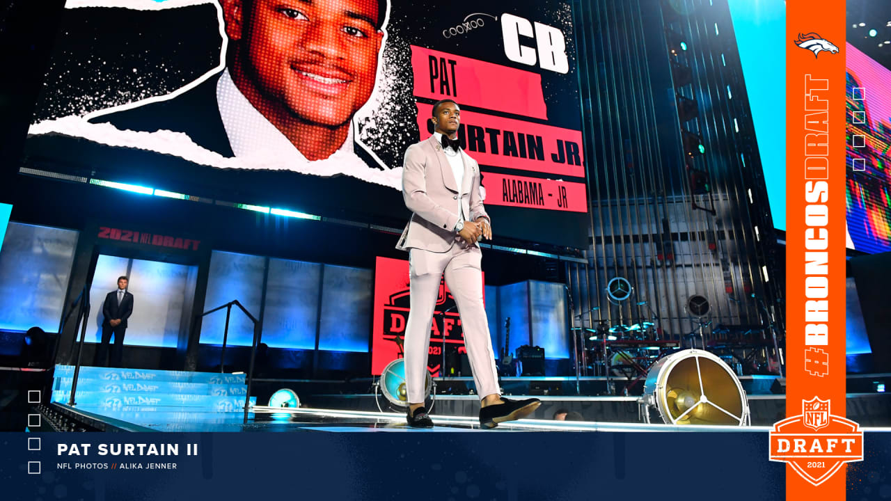 Alabama's Patrick Surtain II goes ninth overall to Denver in 2021 NFL Draft