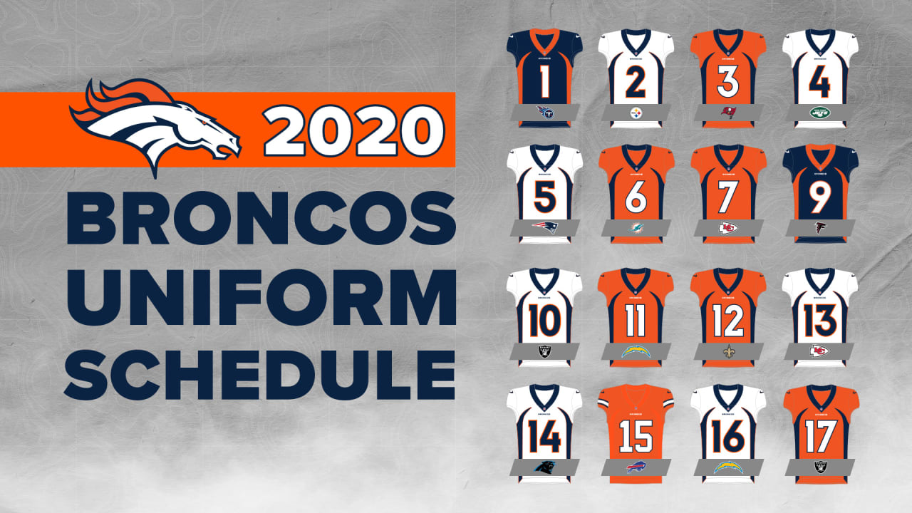 Broncos to wear alternate navy jerseys vs. Titans, announce season ...