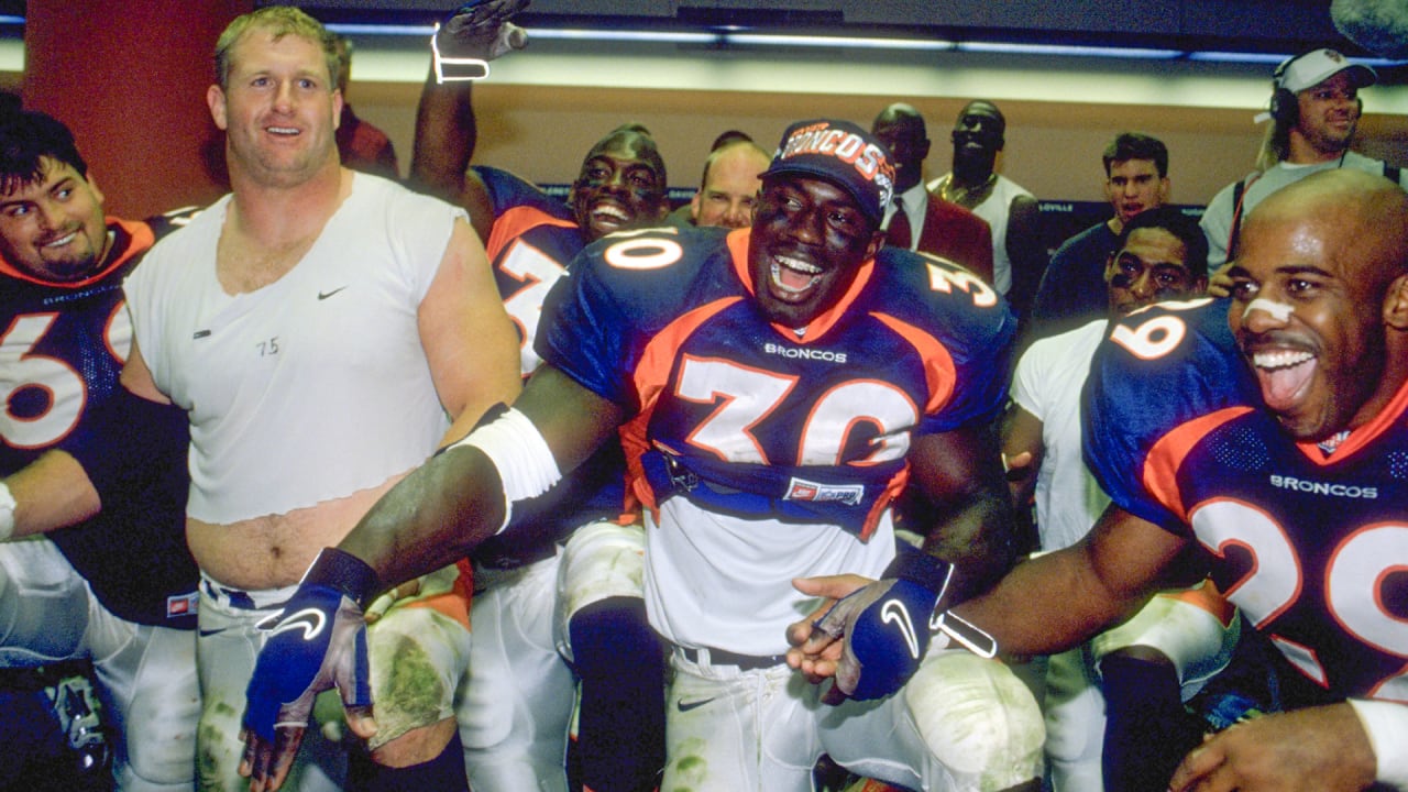 Bill Romanowski, John Elway, Steve Atwater, John Mobley, Shannon