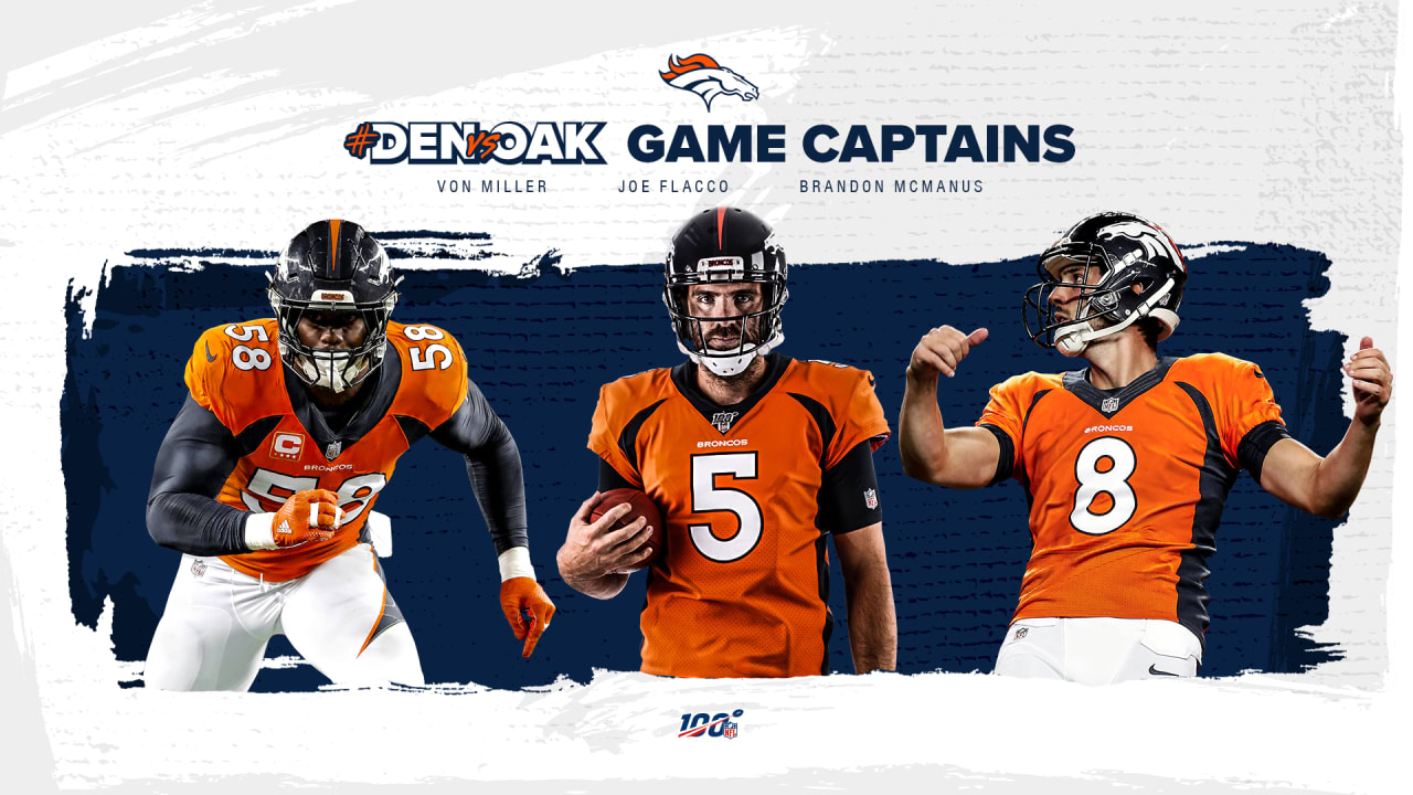 Broncos announce captains for Week 1 game vs. Raiders