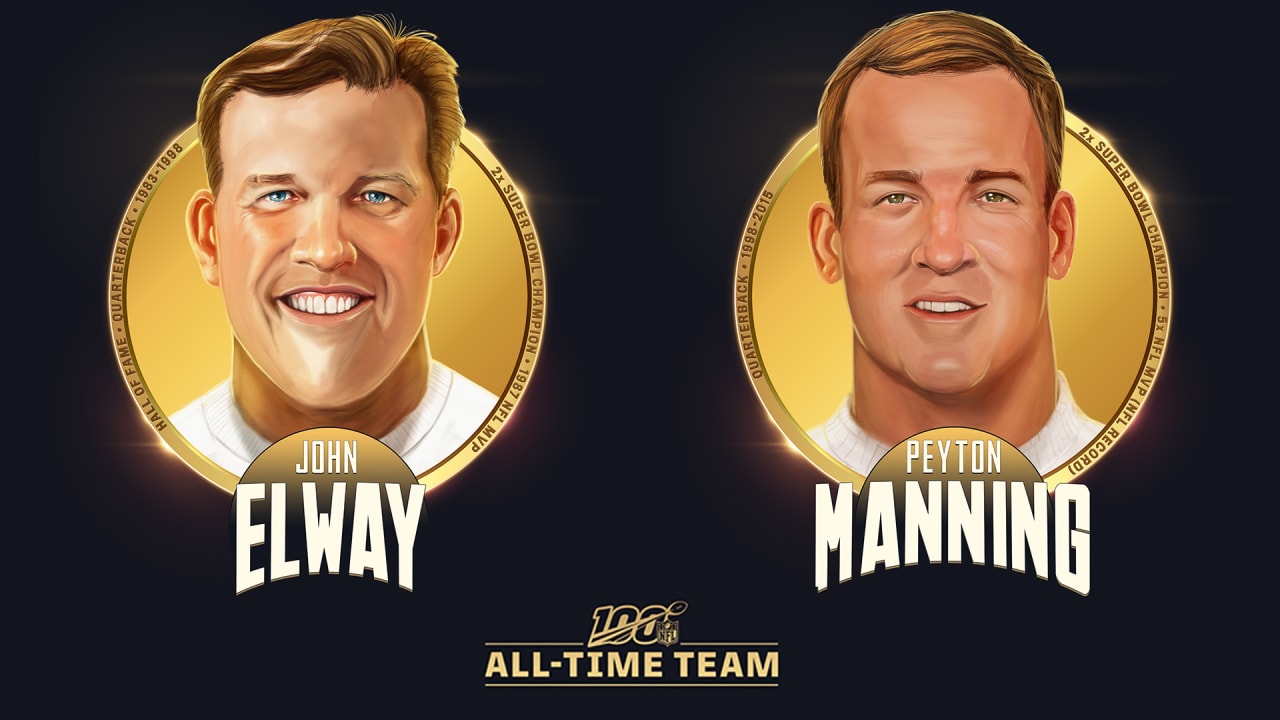 Former Broncos QBs John Elway, Peyton Manning selected to NFL 100