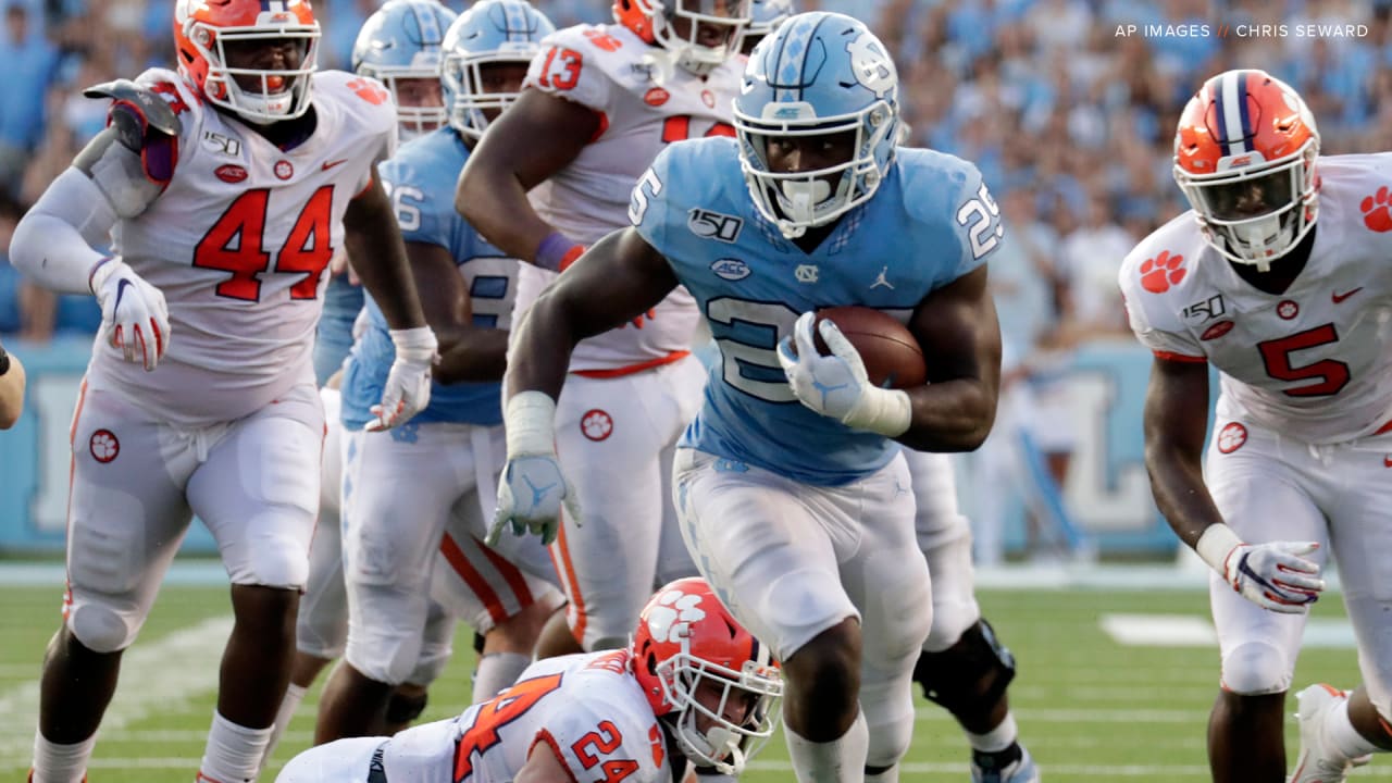 Miami Dolphins running back? North Carolina's Javonte Williams fits.