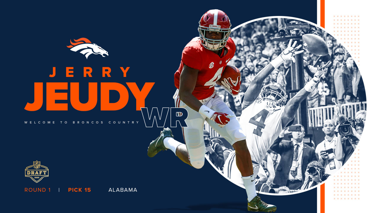 Broncos select WR Jerry Jeudy with 15th-overall pick