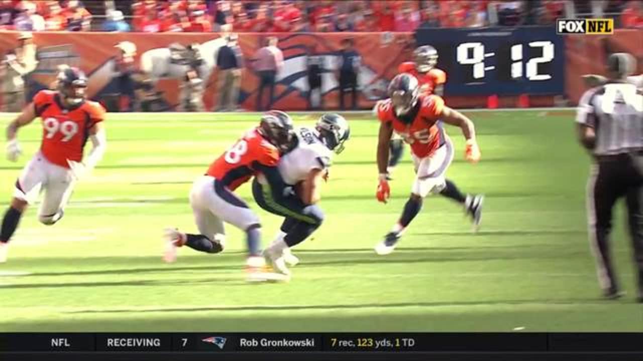 Von Miller chases down Russell Wilson for a sack and loss of 13 yards