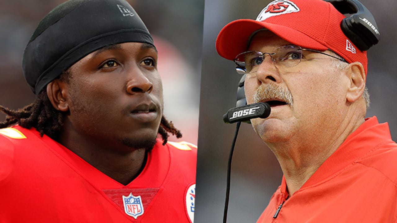 Kareem Hunt says 'next week's personal' vs. Chiefs but Patrick Mahomes says  'that's my dude' and Andy Reid's in his corner, too 