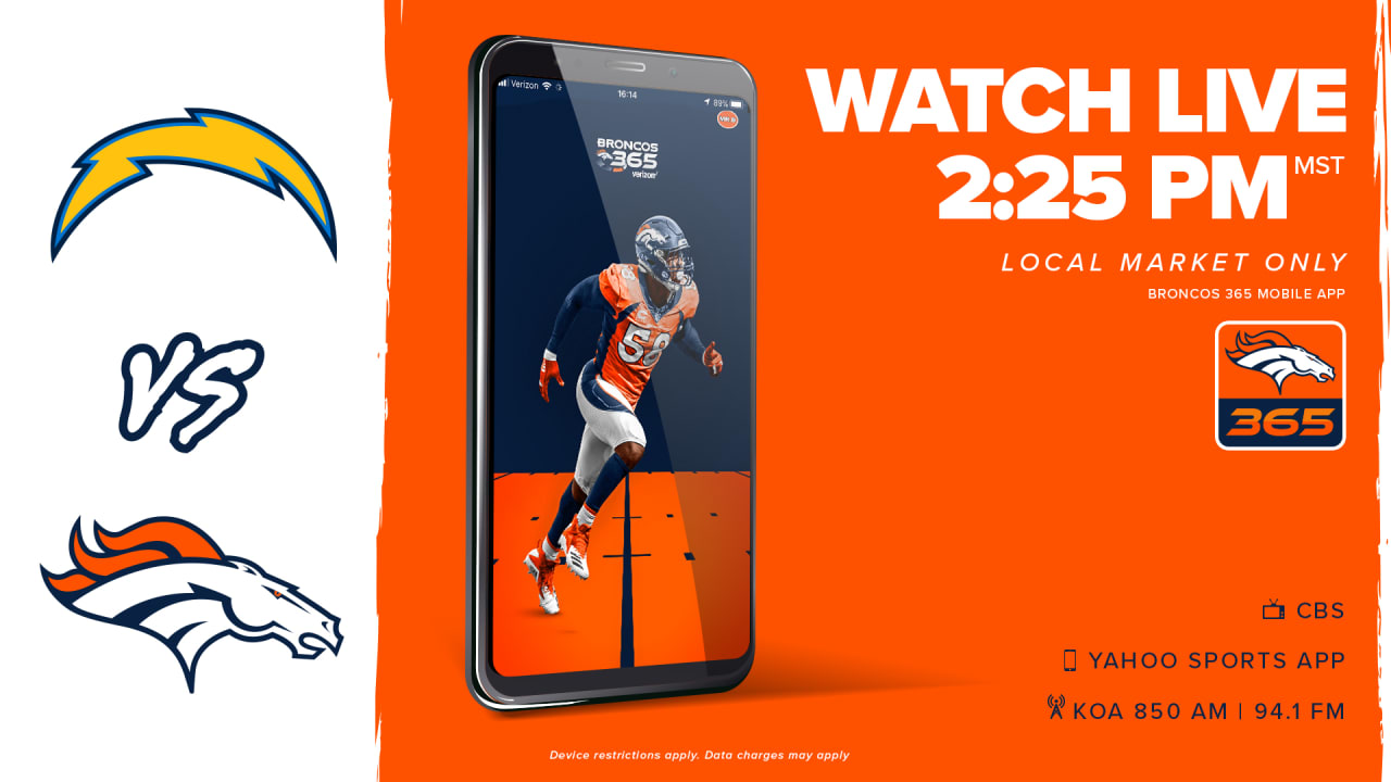 Chargers vs. Broncos: How to watch, listen, stream, wager